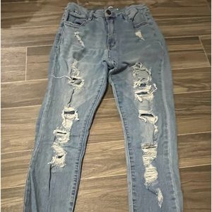 Rue 21 ripped distressed jeans light wash